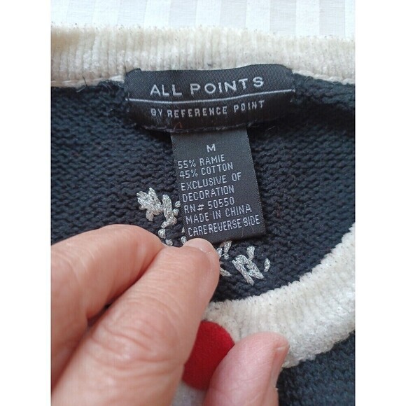 Holiday cardigan womens M Ugly Christmas novelty sweater snowmen winter classic - Picture 9 of 13